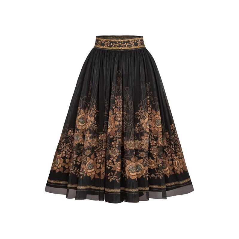 JIORO Sukně GOLDEN ROSES černá