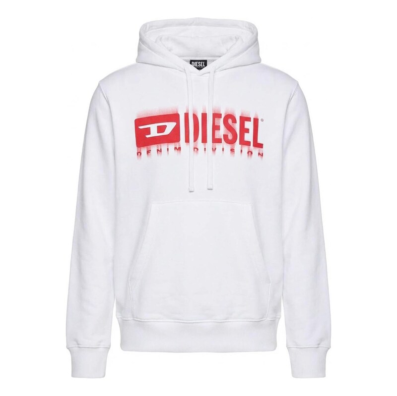 DIESEL Mikina S-GINN-HOOD-L5 bílá