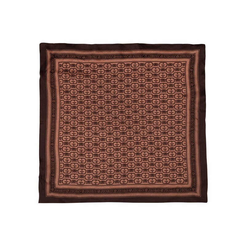 JIORO Šála MOUSSE LOGO mokka