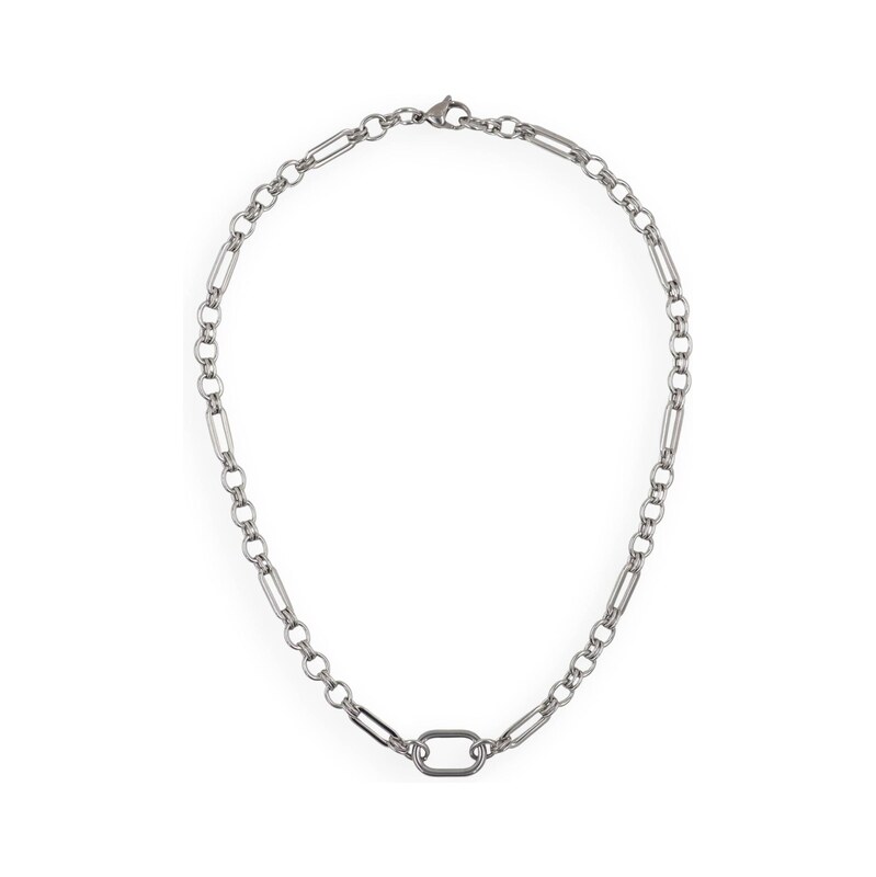 Fräulein Wunder Řetízek Bicolor Kette Edelstahl M Chunky Silber
