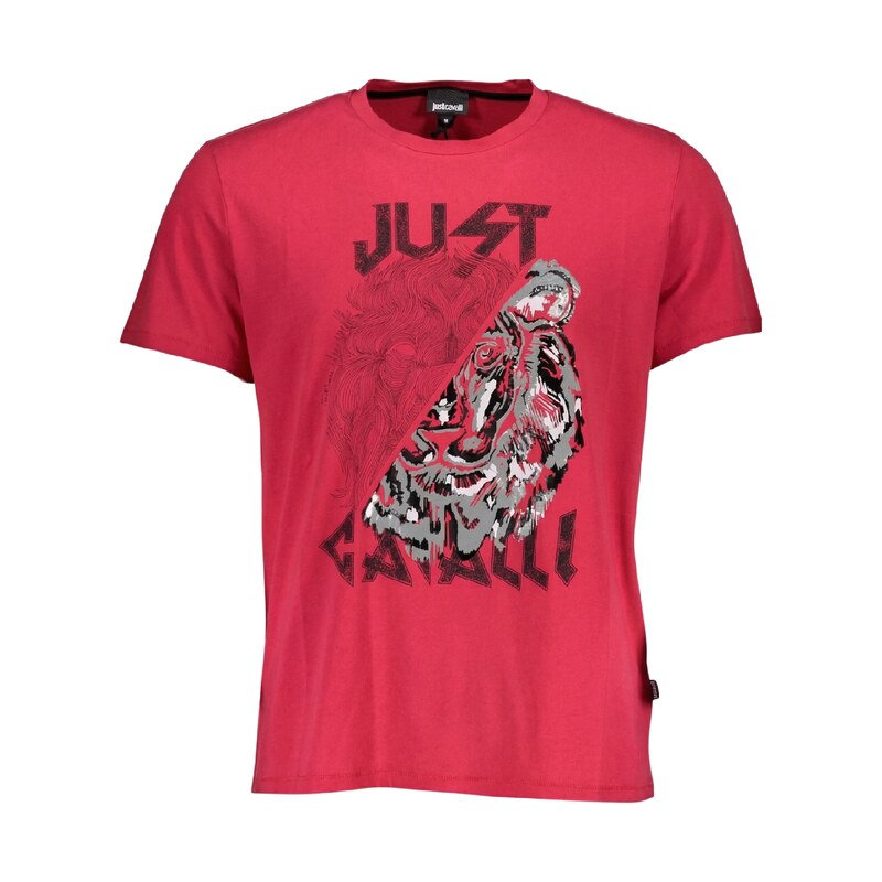 JUST CAVALLI Lion Logo Red tričko