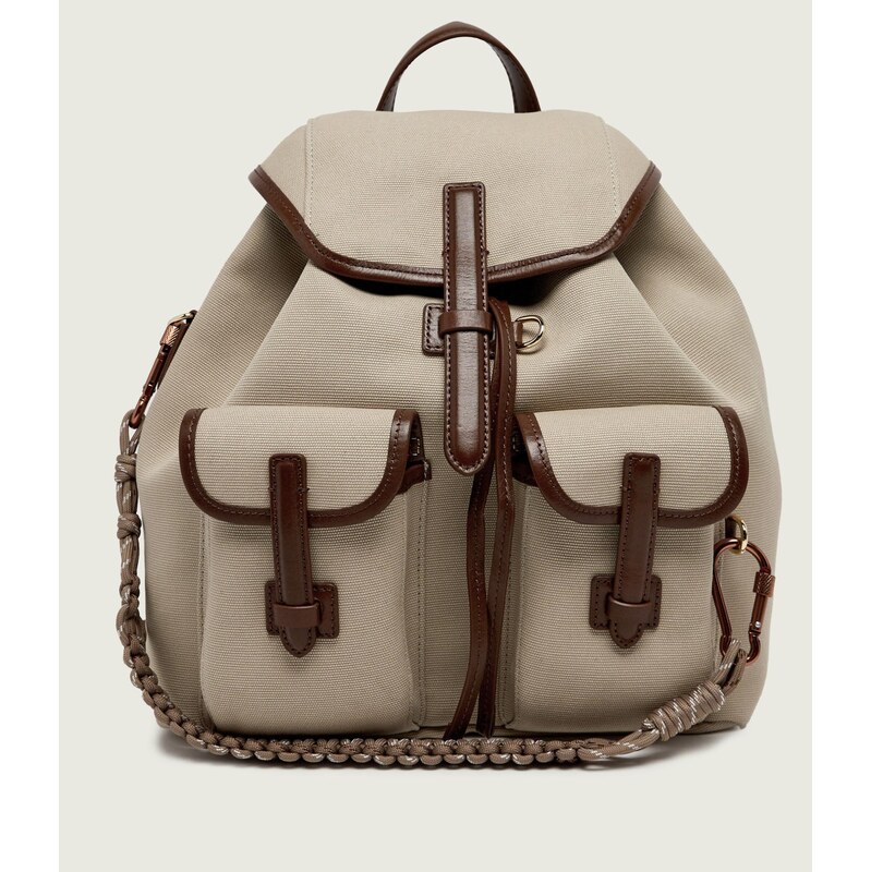 Weekend MaxMara Batoh Wkapopoli s přídavkem kůže