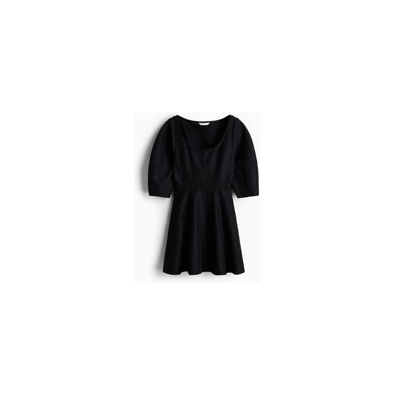 H&M - Šatys hlubokým kulatým výstřihem - Černá