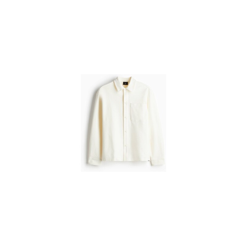 H&M - Česaná svrchní košile Loose Fit - Krémová