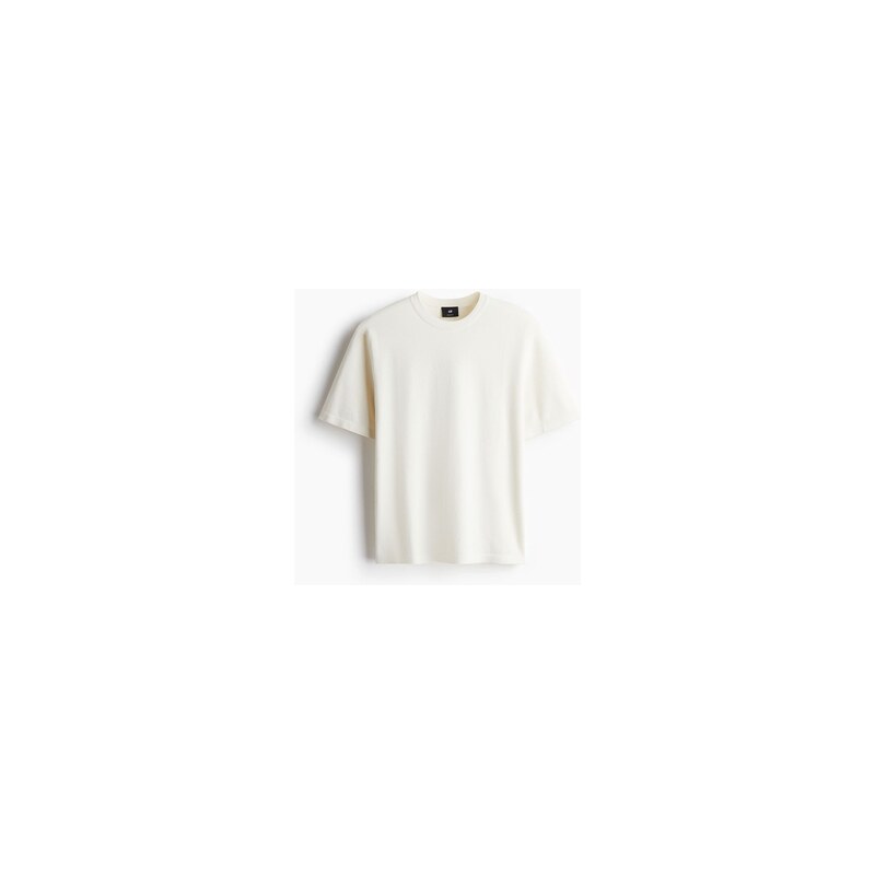 H&M - Pletené tričko Regular Fit - Bílá