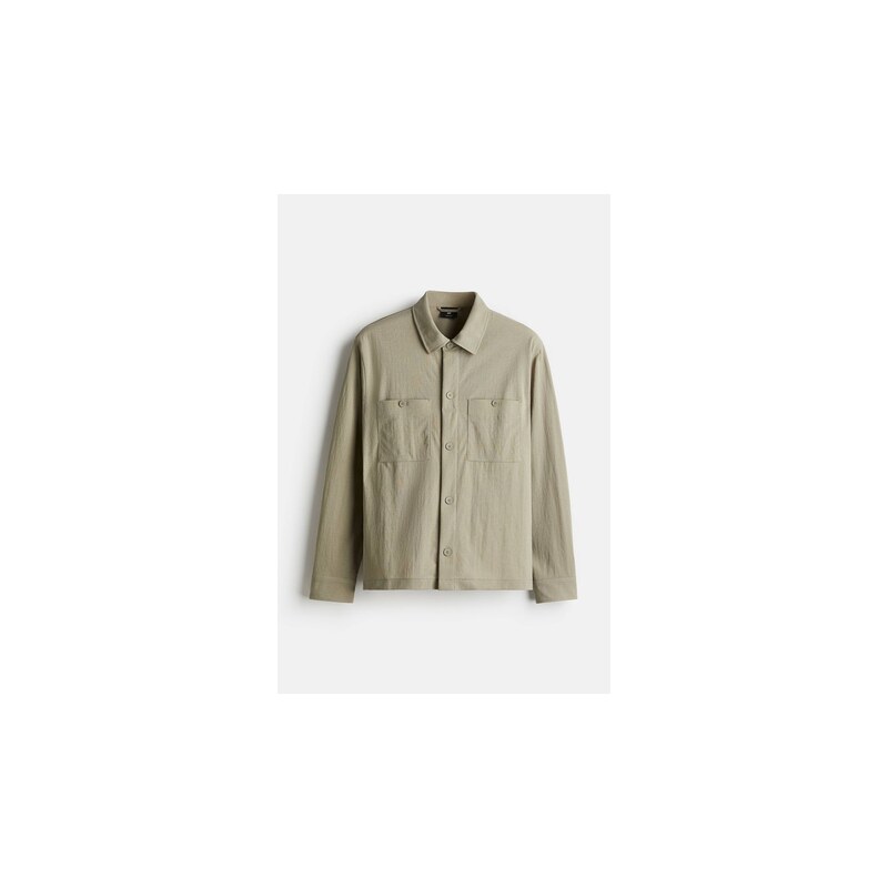 H&M - Košile utility Regular Fit - Khaki Zelená