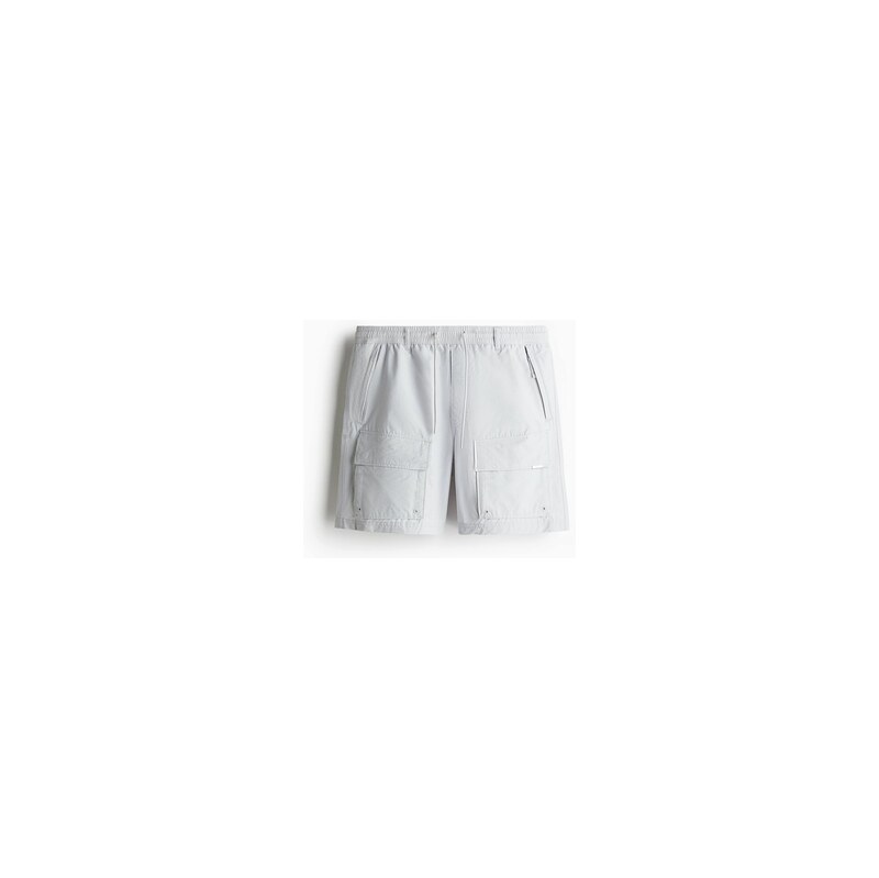 H&M - Šortky cargo - Světle Šedá