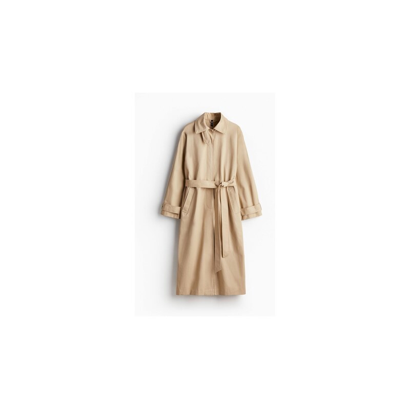 H&M - Jednořadový keprový trenčkot - Béžová