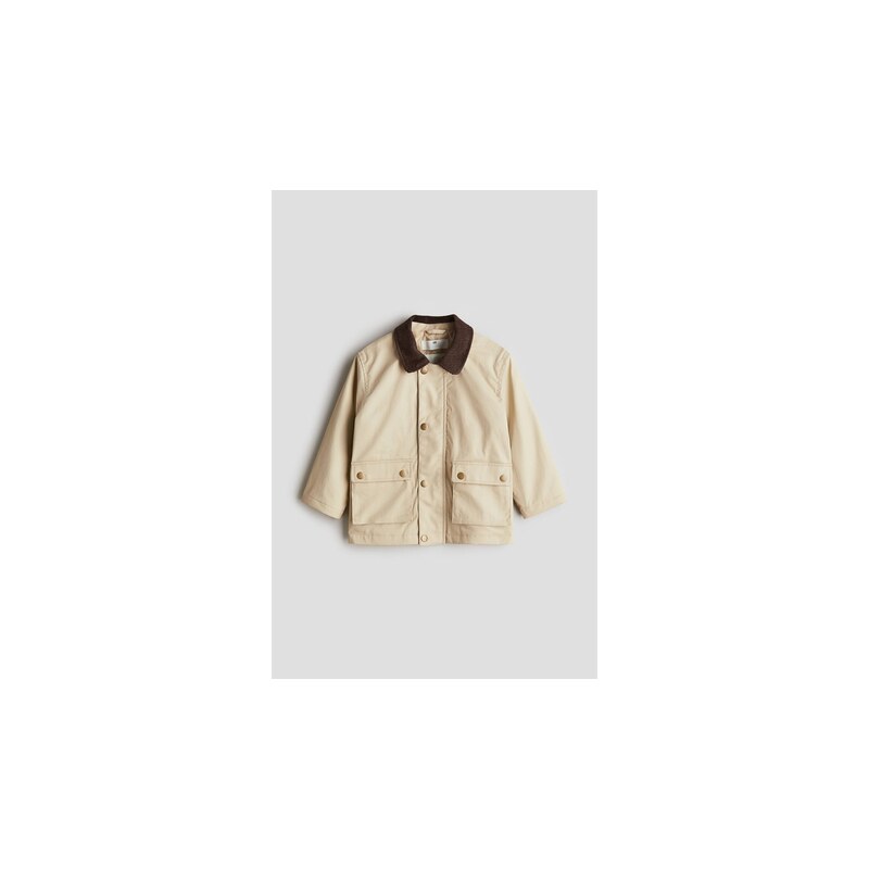 H&M - Bunda z voskovaného kepru - Světle Béžová