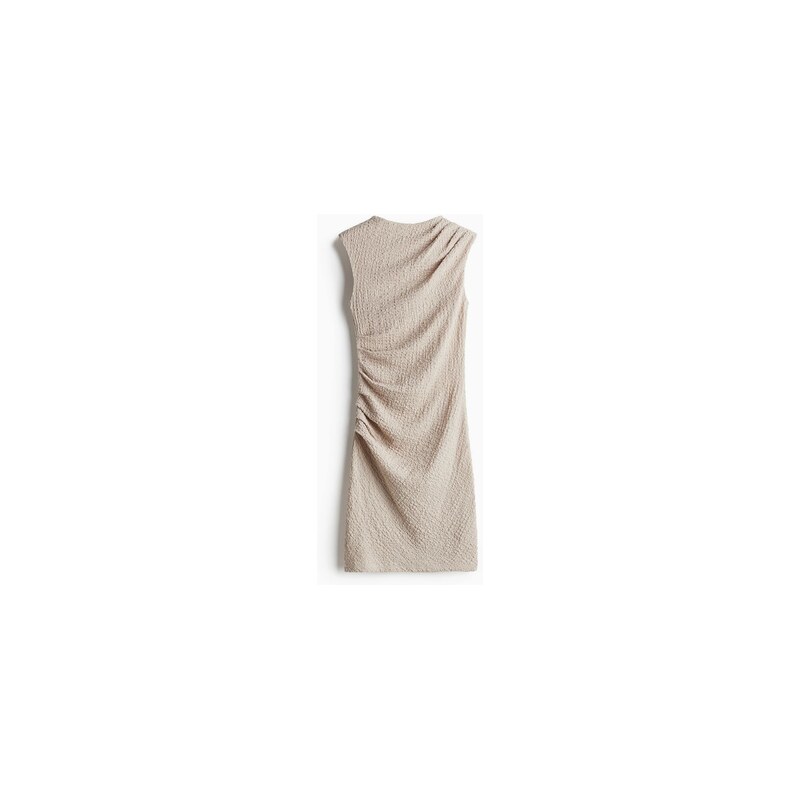 H&M - Řasené šaty bodycon - Světlá Hnědošedá