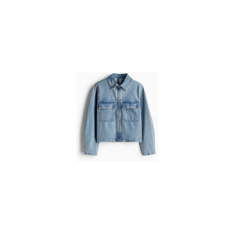 H&M - Džínová bunda - Světlý Denim Blue