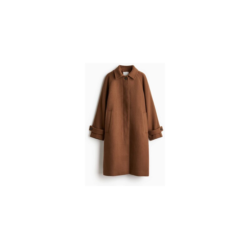 H&M - Kabát ke kolenům - Hnědá