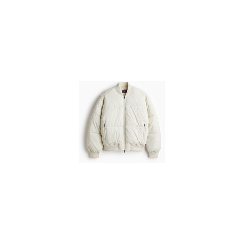 H&M - Vatovaná bunda bomber Loose Fit - Světle Béžová