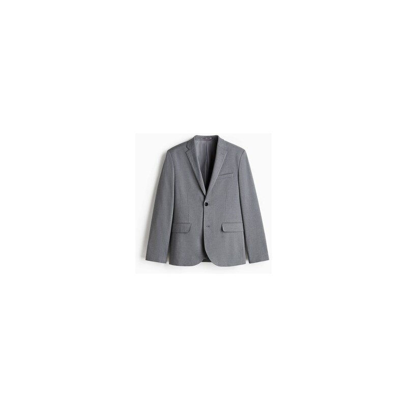 H&M - Jednořadové sako Slim Fit - Tmavě Šedá