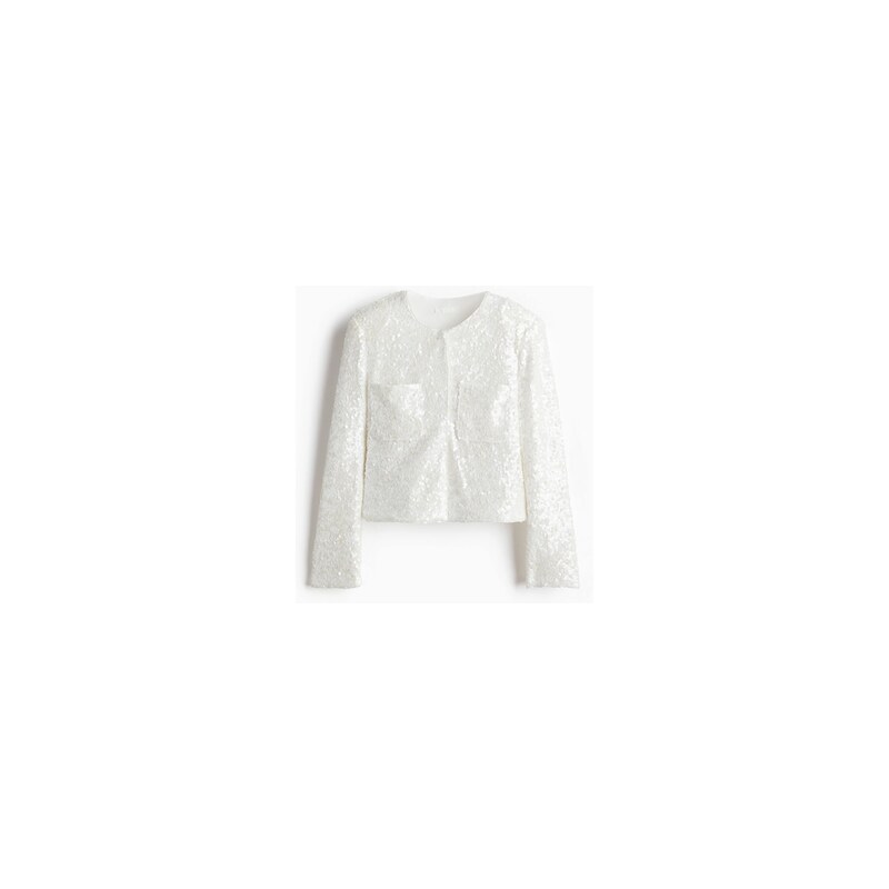 H&M - Halenkas flitry - Bílá