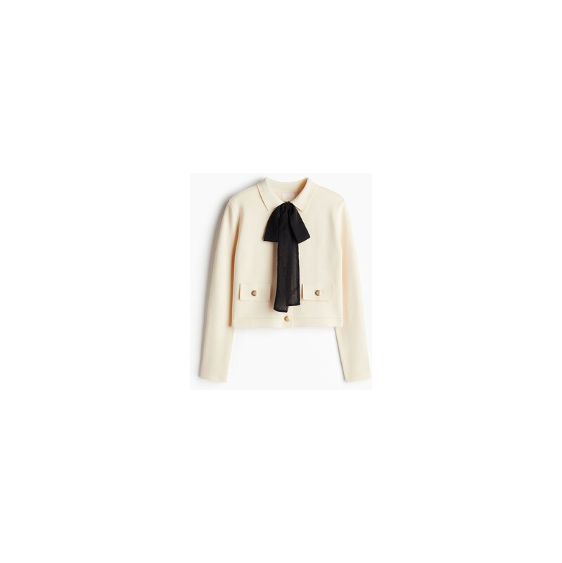 H&M - Kardigans vázačkami - Krémová