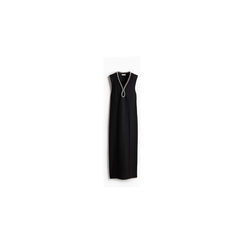 H&M - Šaty lemované štrasem - Černá