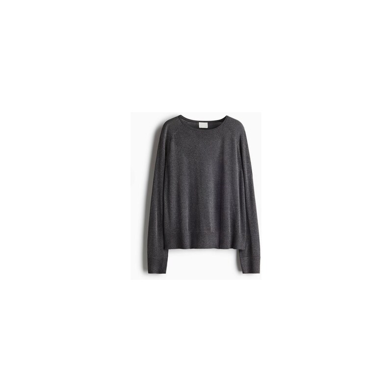 H&M - Třpytivý svetr - Tmavě Šedá
