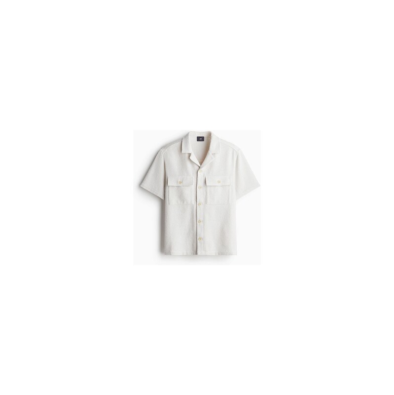 H&M - Košile resort z buklé Regular Fit - Bílá