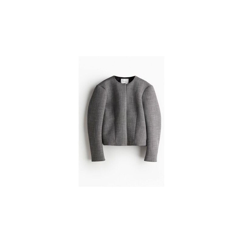 H&M - Keprové sakos texturou - Šedý Melír