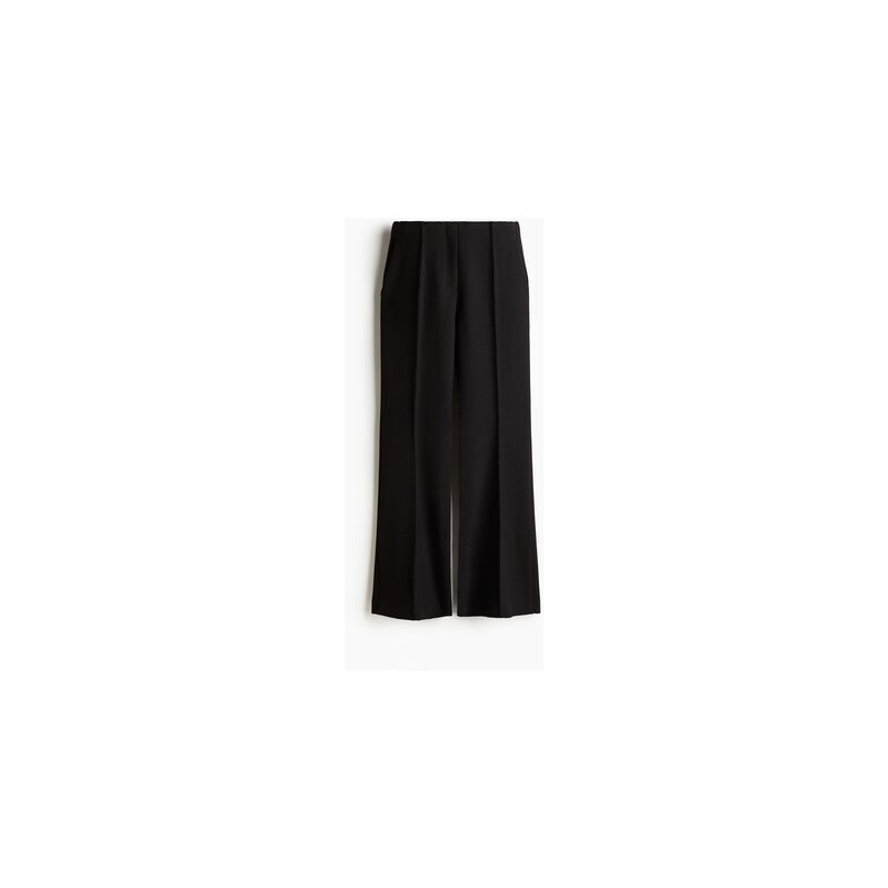 H&M - Keprové kalhoty Flareds rozparky - Černá