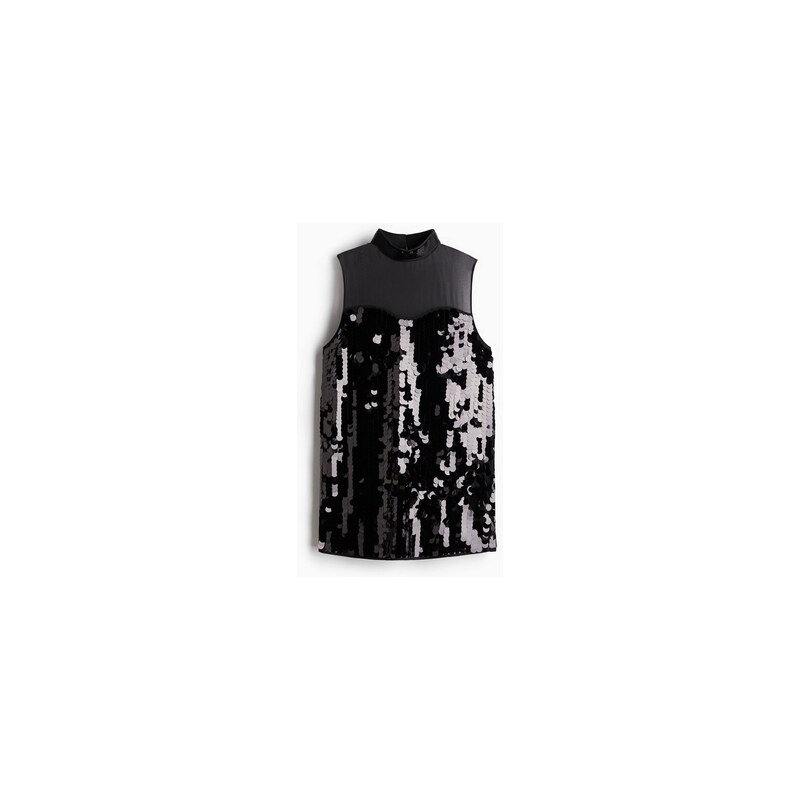 H&M - Sequined mini dress - Černá