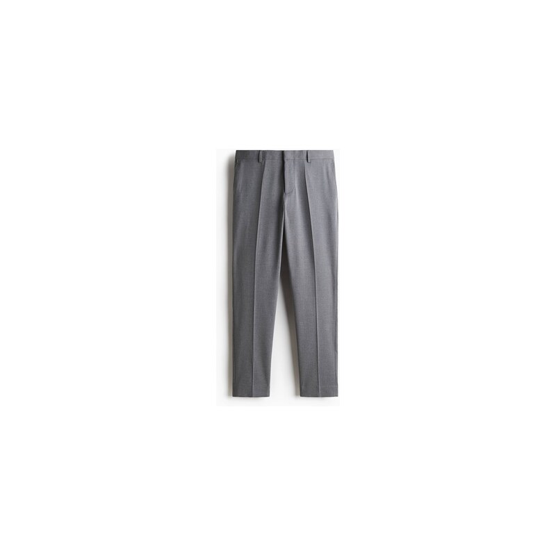H&M - Společenské kalhoty Slim Fit - Tmavě Šedá