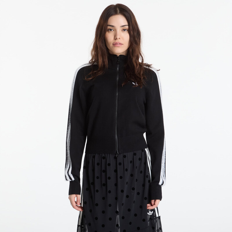 adidas Originals Svetr adidas Knitted Firebird Track Top Black/