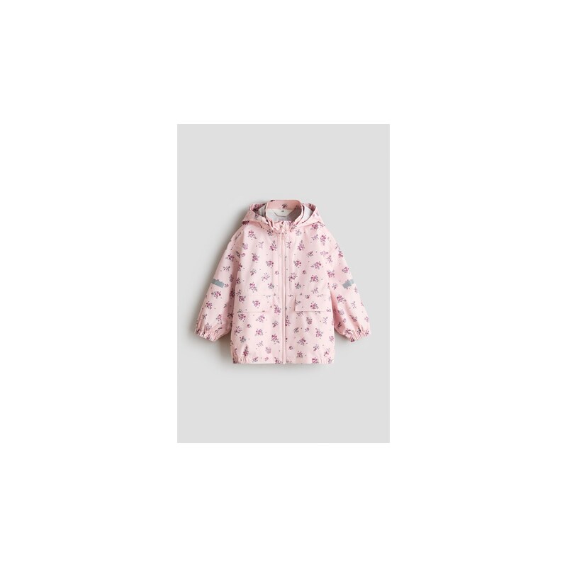 H&M - 2,5vrstvá pláštěnka - Světle Růžová/Květy