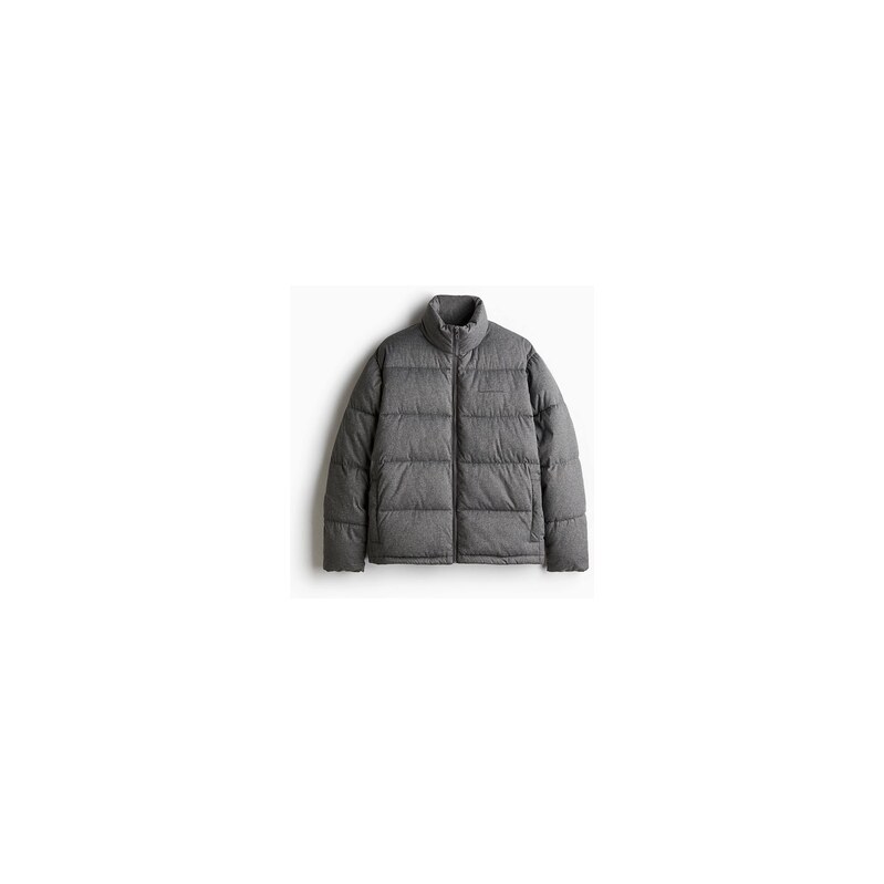 H&M - Vodoodpudivá vatovaná bunda Loose Fit - Tmavě Šedá
