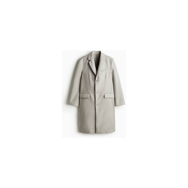 H&M - Kabát Regular Fit - Světlá Šedobéžová