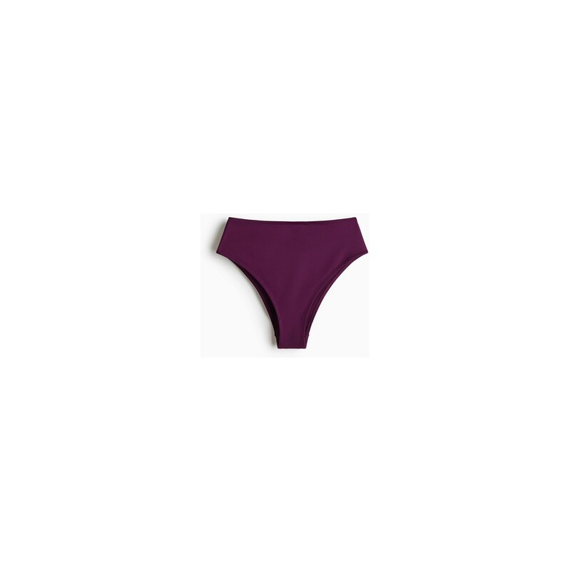 H&M - Bikinové kalhotky Cheekys vysokým pasem - Tmavě Fialová