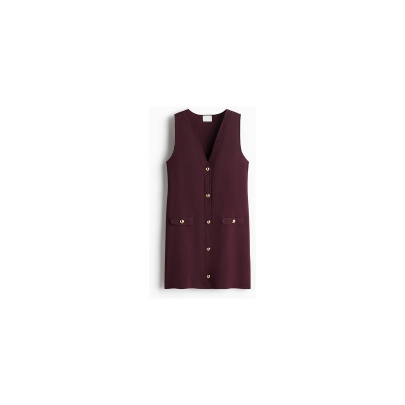 H&M - Šatys výstřihem do V - Vínová