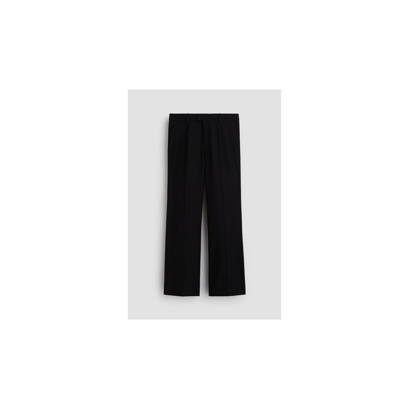 H&M - Kalhoty bootcut z vlněné směsi - Černá