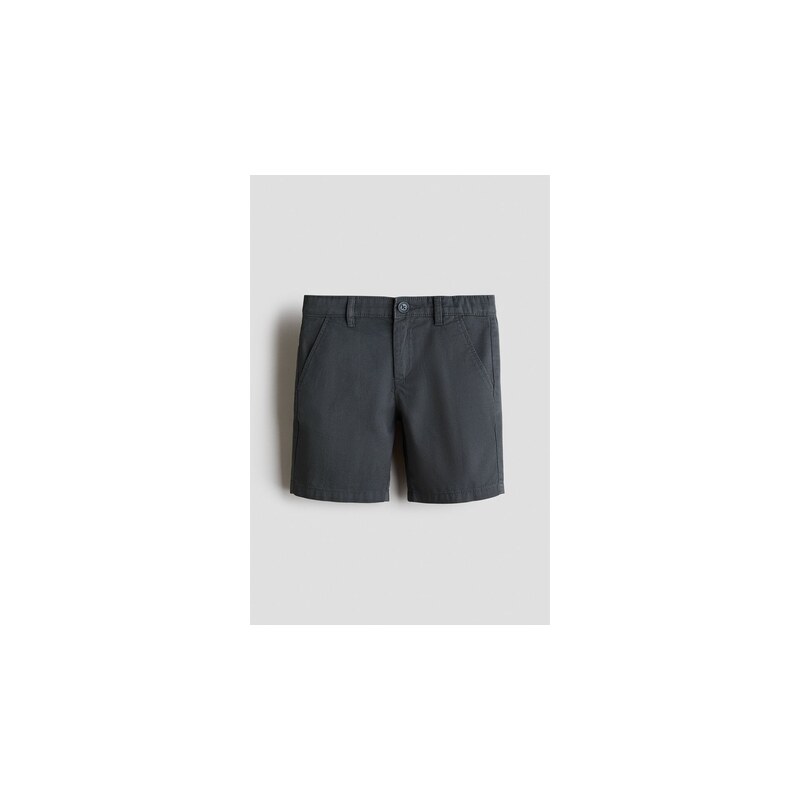 H&M - Bavlněné šortky chino - Tmavě Šedá