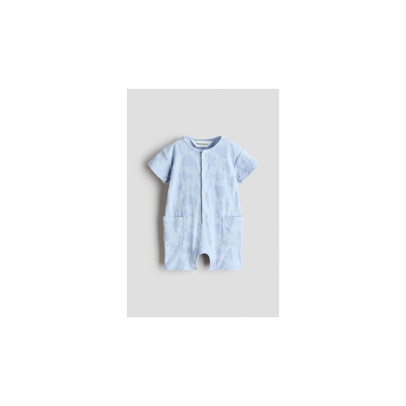 H&M - Bavlněný overal - Bleděmodrá