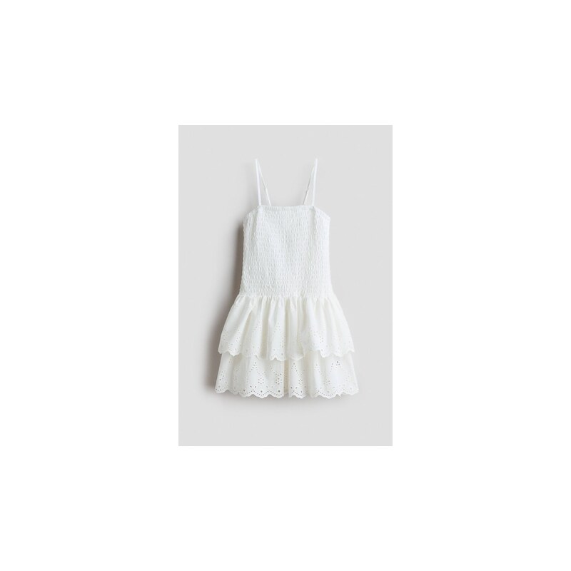 H&M - Šaty na ramínkas žabkováním - Bílá