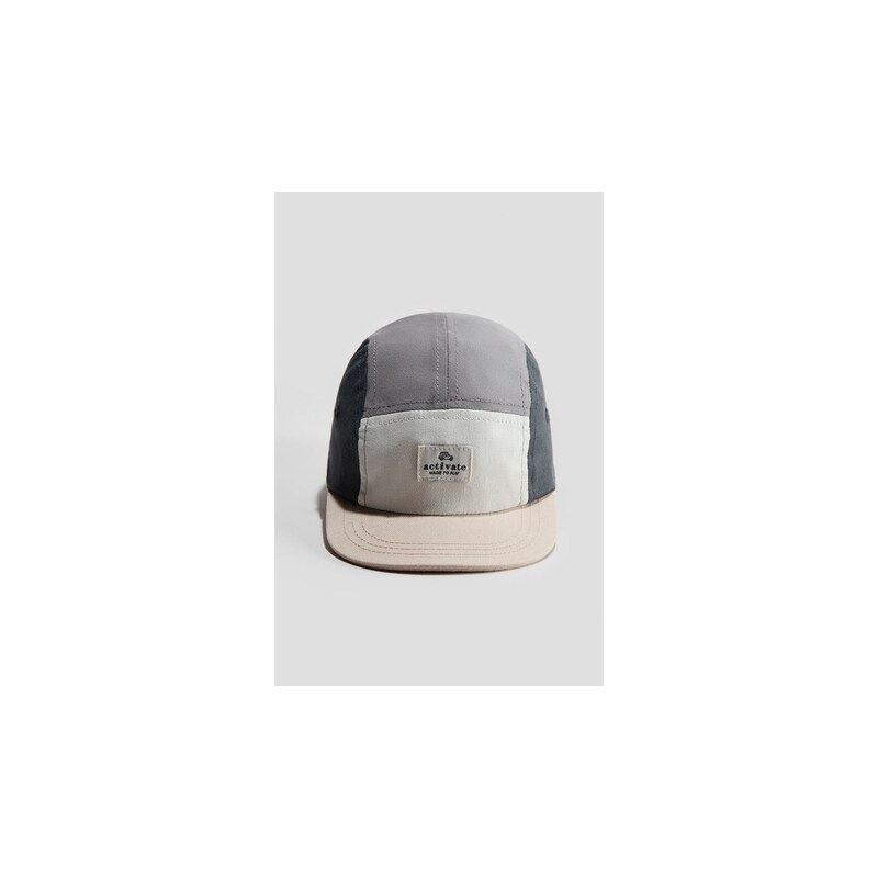 H&M - Kšiltovka - Šedá/Barevný Blok