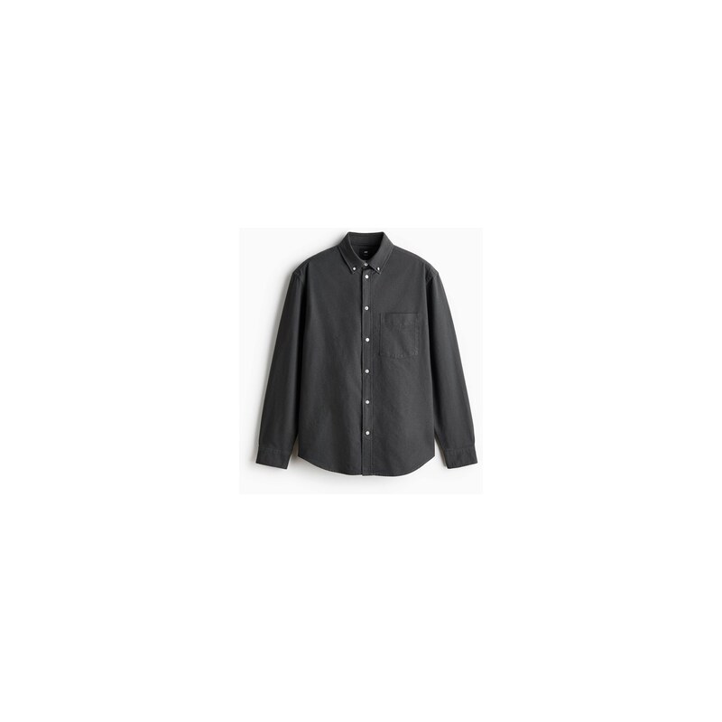 H&M - Košile oxford Regular Fit - Tmavě Šedá