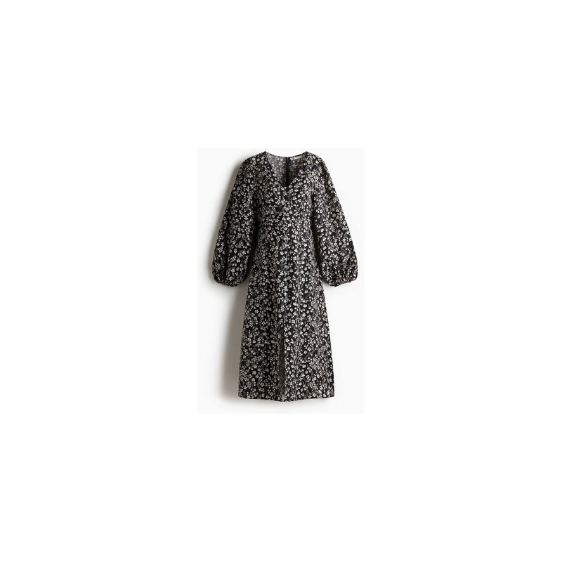 H&M - MAMA Propínací šaty - Černá/Květy