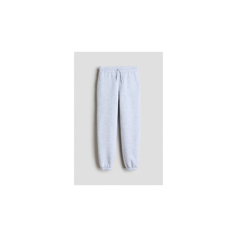 H&M - Teplákové kalhoty jogger - Světle Šedý Melír