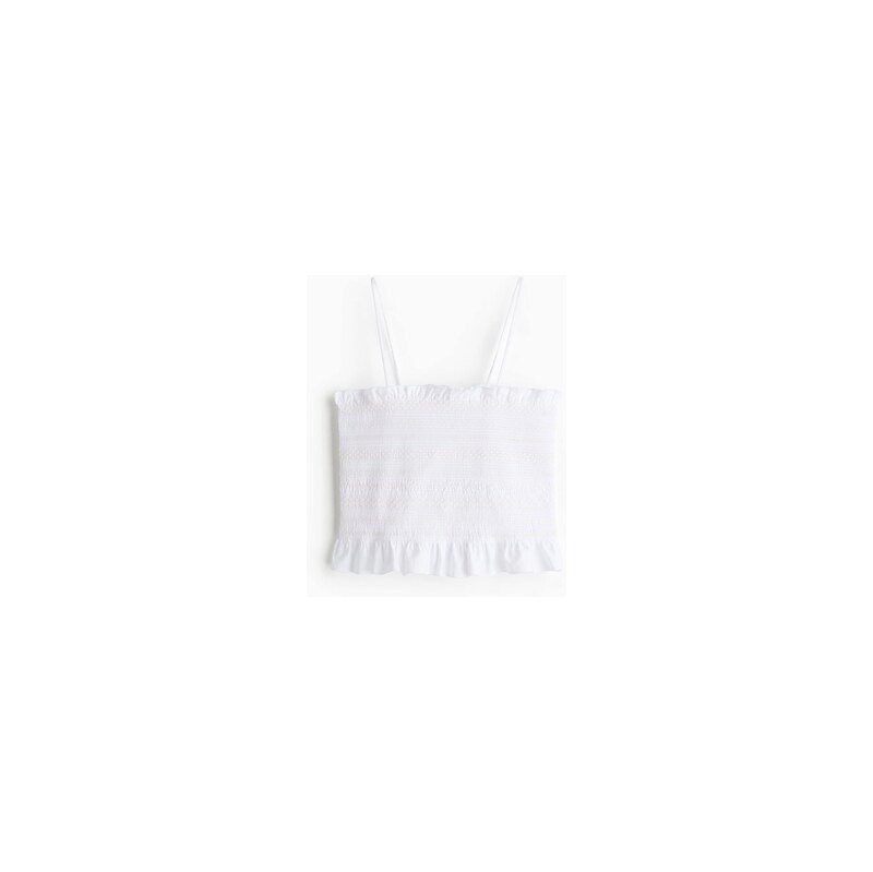 H&M - Top na ramínkas žabkováním - Bílá