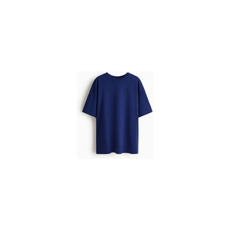H&M - Oversized tričko - Tmavomodrá