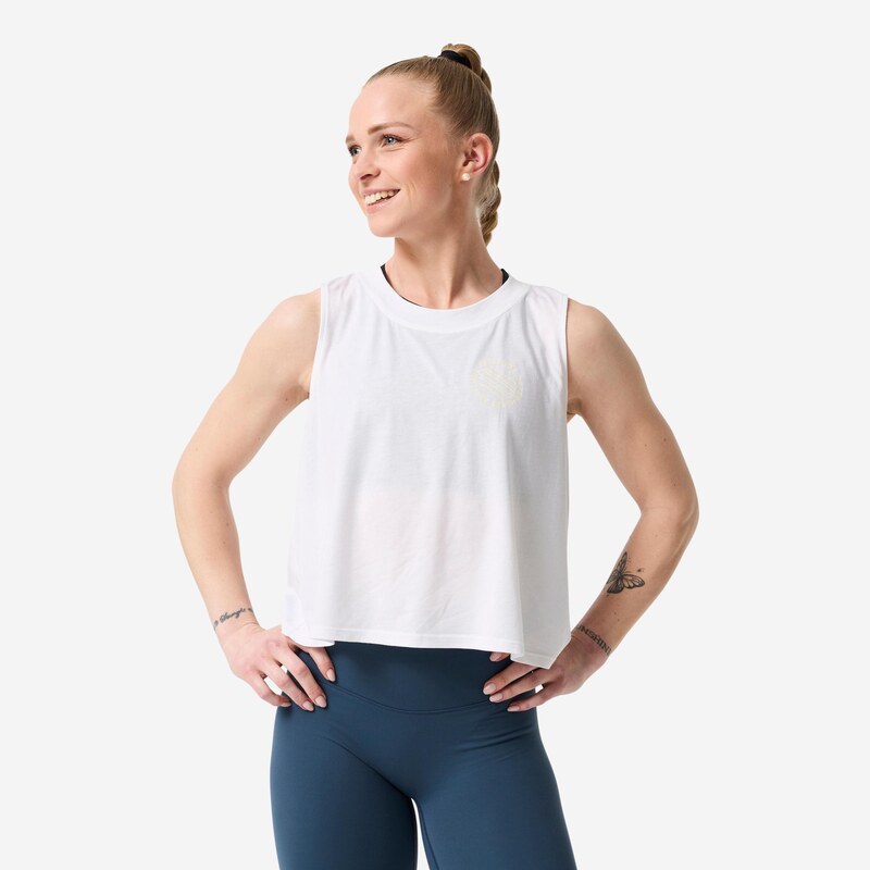 DOMYOS Dámské lehké fitness tílko