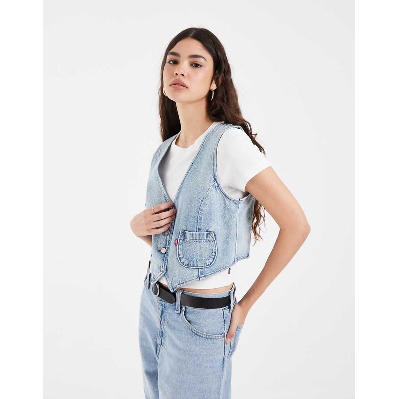Levis tailored vest denim in blue