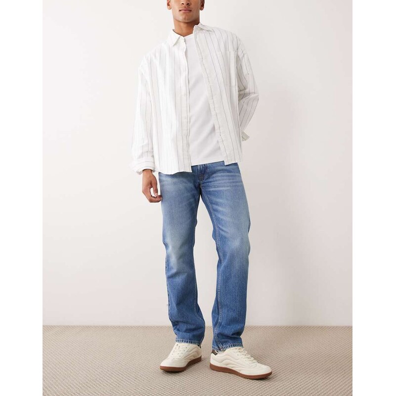 Calvin Klein Jeans straight leg jeans in mid wash blue