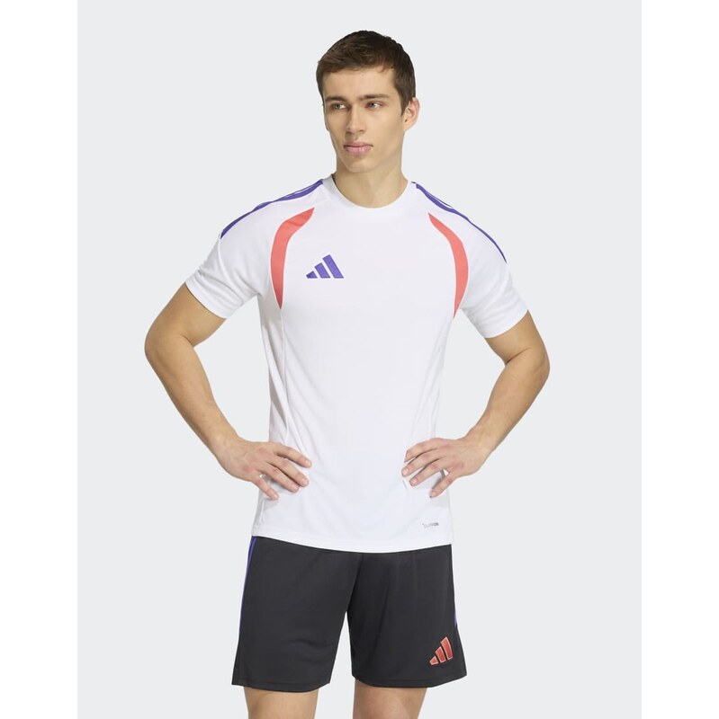 adidas performance Tiro26 league jersey in white / pure purple /