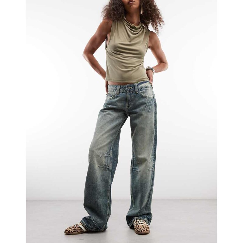 Cheap Monday Messy loose fit denim jeans in hazy blue wash