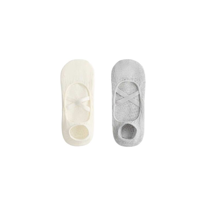 OYSHO 2 pairs of cotton blend yoga and pilates sneaker socks