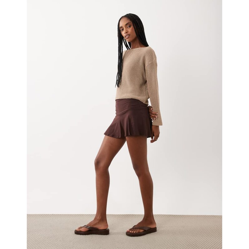 Cotton On Fern skort in dark oak-Brown